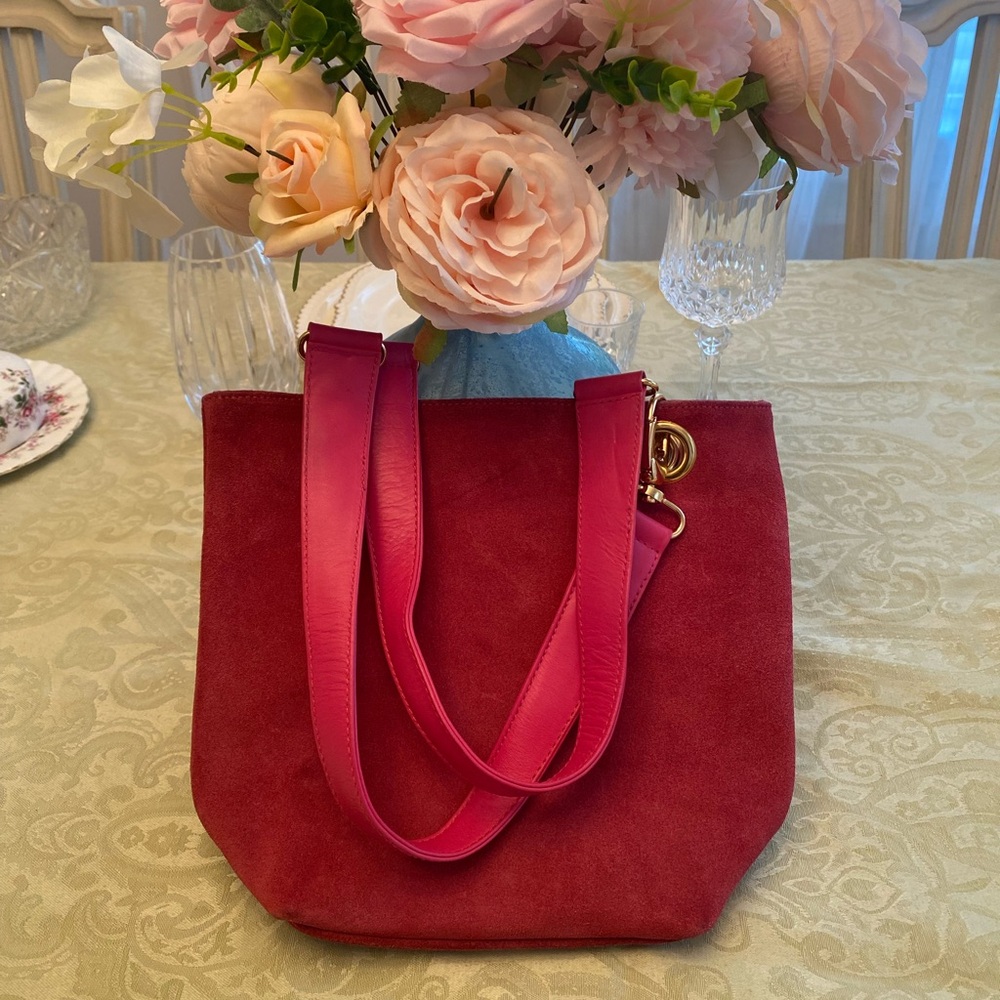 Apt 9 pink suede mini bag